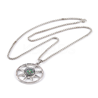 Stainless Steel Box Chain Necklaces LS-NJEW-P304-01C-1