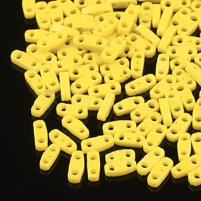 2-Hole Opaque Glass Seed Beads SEED-S023-04D-1