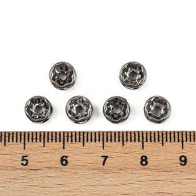 Brass Rhinestone Spacer Beads RB-A014-Z7mm-01B-1