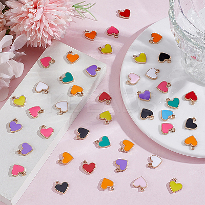 200Pcs Alloy Enamel Charms ENAM-WR0001-21-1