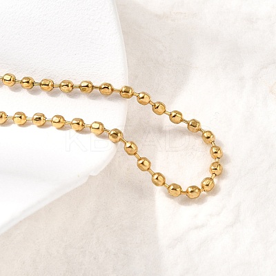 304 Stainless Steel Ball Chain Bracelets for Women X-BJEW-B140-04G-1
