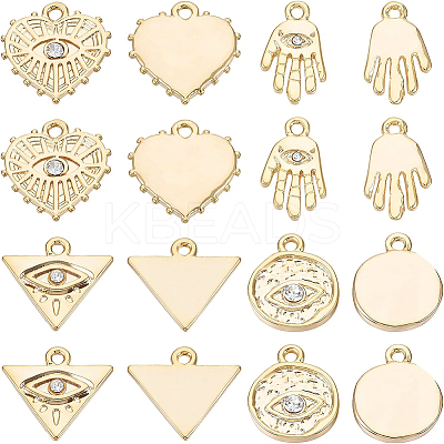 32Pcs 4 Style Alloy Charms FIND-BC0002-21-1