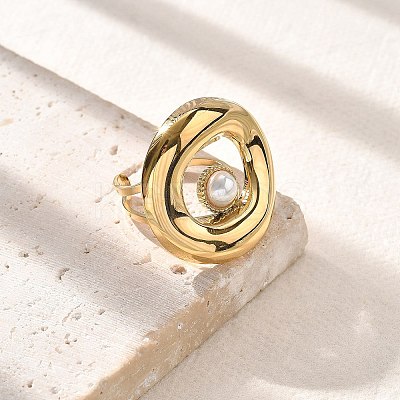 304 Stainless Steel Open Cuff Finger Rings for Women STAS-Z112-13G-1