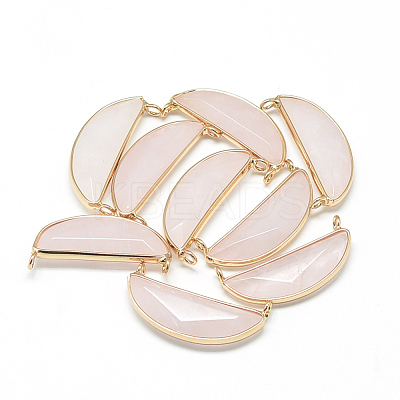 Natural Rose Quartz Pendants X-G-Q969-03G-1