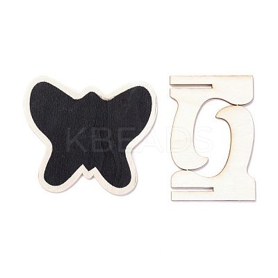 Butterfly Wooden Mini Chalkboard Signs AJEW-M035-03-1
