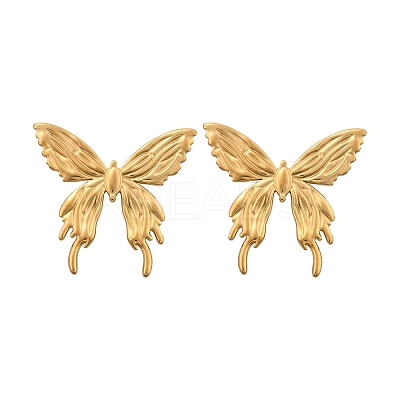304 Stainless Steel Stud Earrings for Women EJEW-K306-21G-1