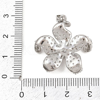Brass Micro Pave Cubic Zirconia Pendants KK-K418-01A-P-1