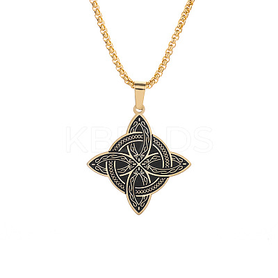 Viking Triskelion Knot 201 Stainless Steel Pendant Necklaces for Men FS-WG900AF-02-1