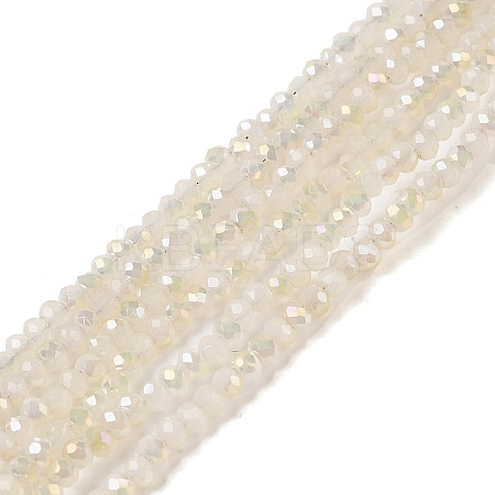 Electroplate Glass Faceted Rondelle Beads Strands EGLA-D020-3x2mm-05-A-1