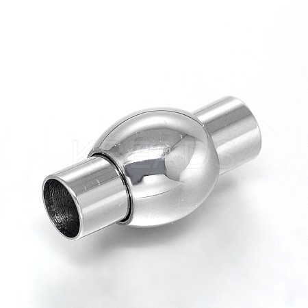 Tarnish Resistant 304 Stainless Steel Magnetic Clasps with Glue-in Ends LS-STAS-D059-33A-1