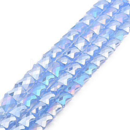 AB Color Plate Glass Beads Strands EGLA-P051-06A-C03-1