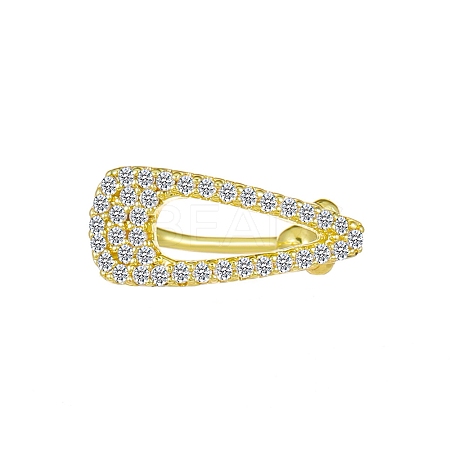Brass Micro Pave Clear Cubic Zirconia Clip-on Earrings PW-WGBAA4E-02-1