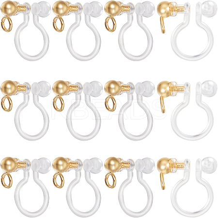 30Pcs 304 Stainless Steel & Plastic Clip-on Earring Findings STAS-BBC0004-01-1