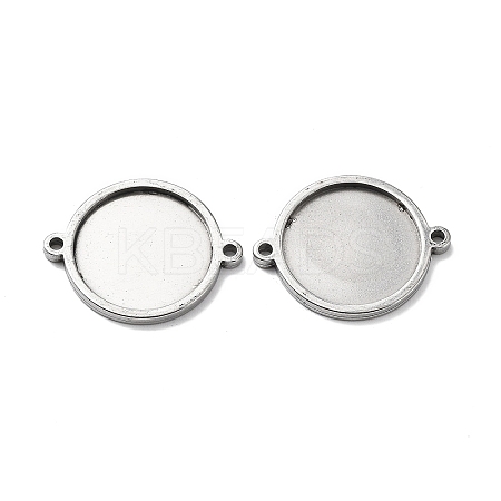 Non-Tarnish 201 Stainless Steel Cabochon Connector Settings STAS-E197-01P-1