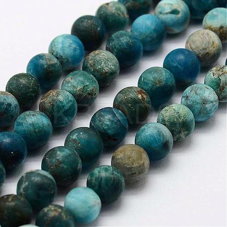 Natural Apatite Beads Strands G-K193-8mm-12-1