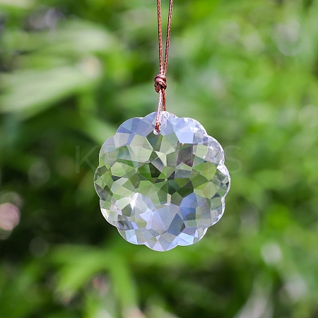 Flower Faceted K9 Glass Suncatchers PW-WG401CC-01-1
