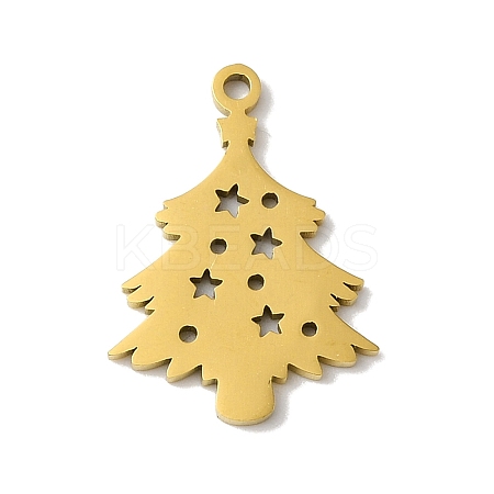 5Pcs Christmas 201 Stainless Steel Pendants STAS-Z068-01G-01-1