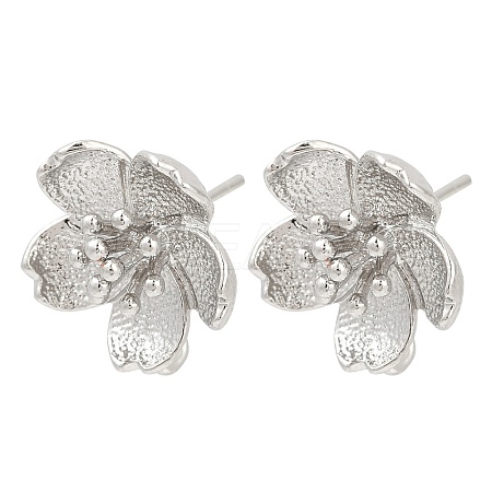 Brass Stud Earring Findings LS-KK-Z099-05P-03-1