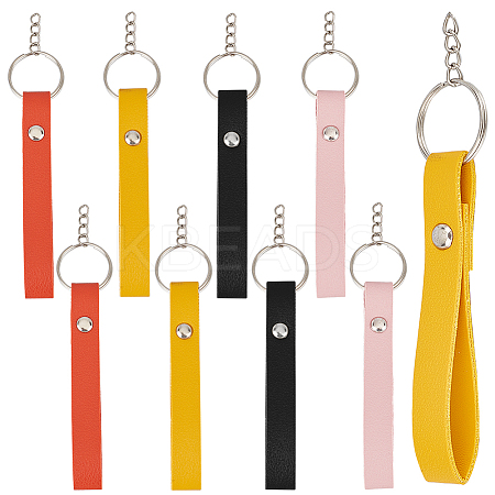 4 Colors PU Leather Keychain KEYC-SC0001-24-1