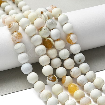 Natural Fire Crackle Agate Beads Strands G-G190-A02-01-1
