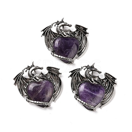 Natural Amethyst Pendants G-A207-03AS-05-1