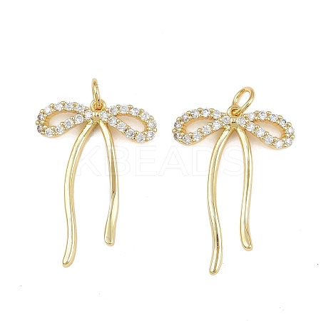 Brass Micro Pave Cubic Zirconia Pendants KK-A269-21G-1