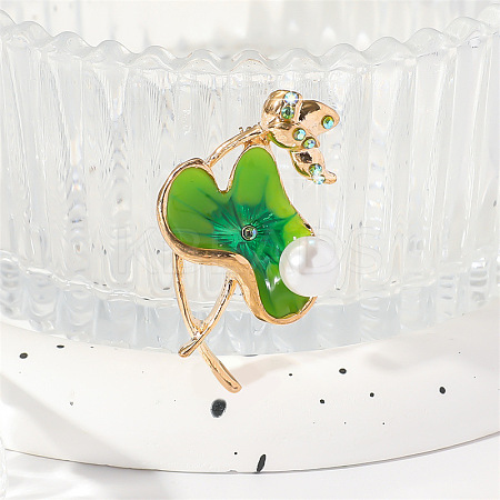 Lotus Alloy Enamel Brooches PW-WG3C447-01-1