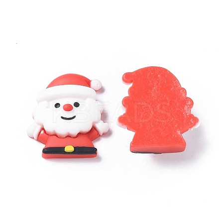 Christmas Theme Opaque Resin Cabochons RESI-F042-01D-1