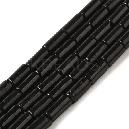 Natural Black Stone Beads Strands G-B091-A16-01-1