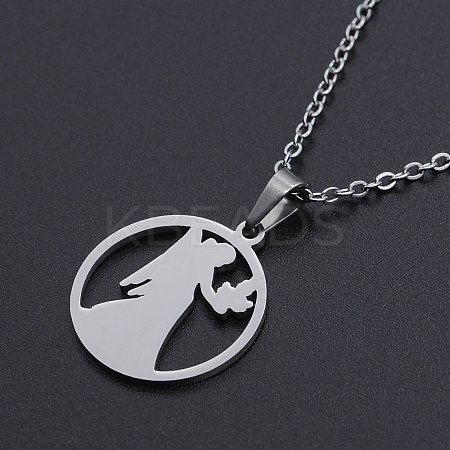 Non-Tarnish 201 Stainless Steel Pendants Necklaces NJEW-S105-JN626-6-1