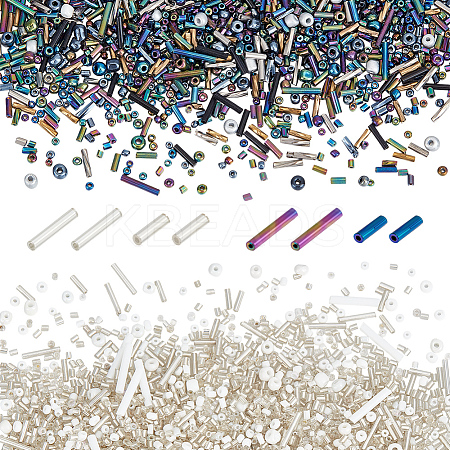 150G 2 Colors Glass Seed Beads SEED-ME0001-01-1