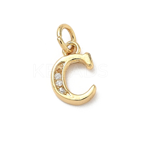 Brass Micro Pave Cubic Zirconia Charms LS-KK-I382-03G-C-1