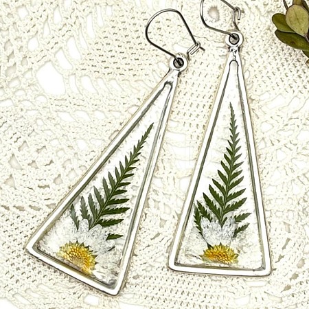 Print Alloy & Epoxy Leverback Earrings FS-WG26850-01-1