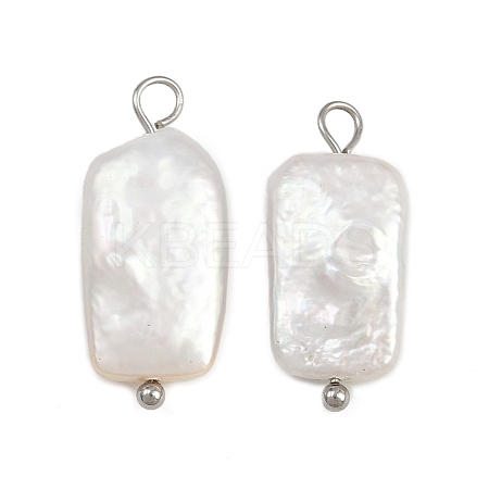 Natural Freshwater Pearl Keshi Pearl Pendants STAS-D378-02P-1