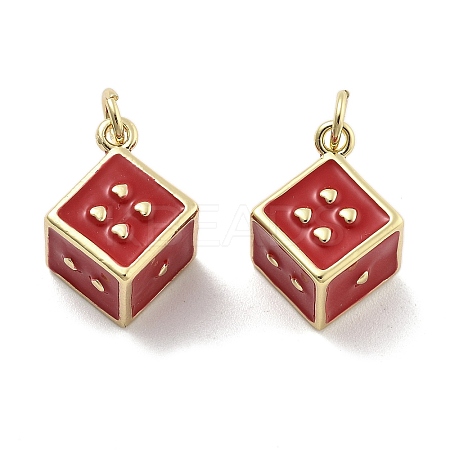 Brass Enamel Pendants KK-U060-33G-01-1
