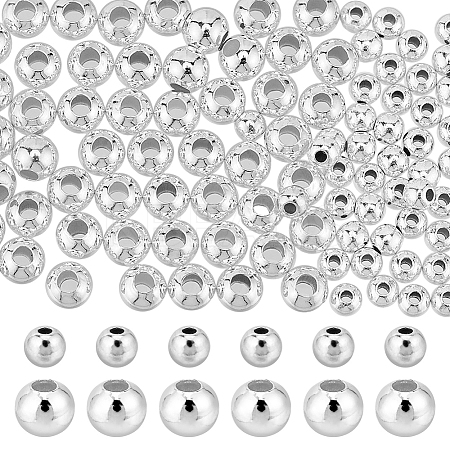 DICOSMETIC 100Pcs 2 Colors 925 Sterling Silver Beads STER-DC0001-20-1