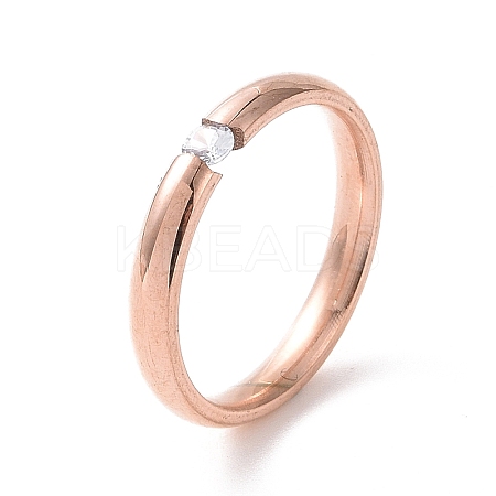 Crystal Rhinestone Simple Thin Finger Ring RJEW-I089-49RG-1