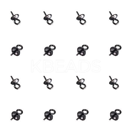 Unicraftale 304 Stainless Steel Cup Pearl Peg Bails Pin Pendants STAS-UN0003-95B-1
