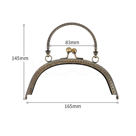 Alloy Kiss Lock Purse Frame Handle PW-WG82AEE-09-1