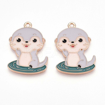 Alloy Enamel Pendants ENAM-T022-02C-01-1