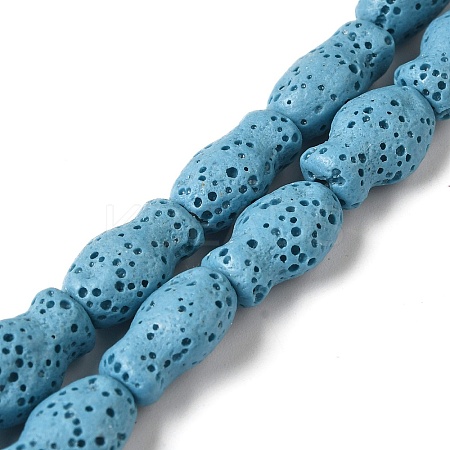 Natural Lava Rock Beads Strands G-U007-01B-1