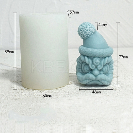 3D Dancing Lion Head DIY Food Grade Silicone Statue Candle Molds PW-WG99762-01-1