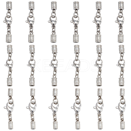 18Pcs 3 Styles Stainless Steel Lobster Claw Clasps STAS-PH0006-85A-1