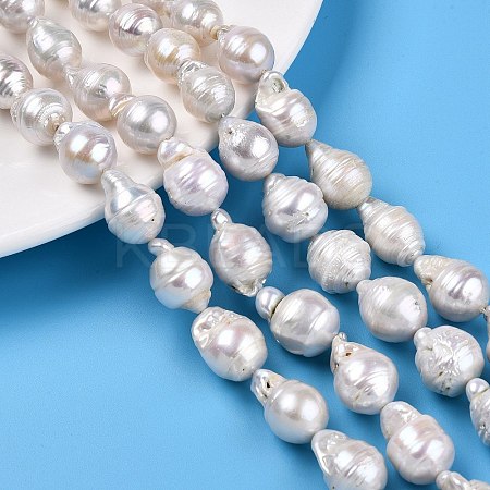 Natural Baroque Pearl Keshi Pearl Beads Strands PEAR-S019-02E-02-1