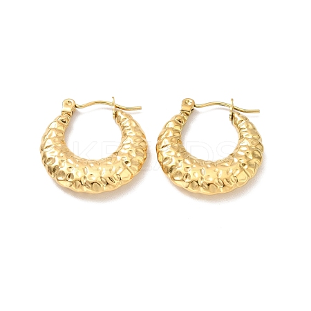 Ion Plating(IP) 304 Stainless Steel Crescent Moon Hoop Earrings EJEW-P202-07G-1