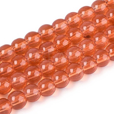 Baking Paint Glass Beads Strands DGLA-Q023-6mm-DB28-1
