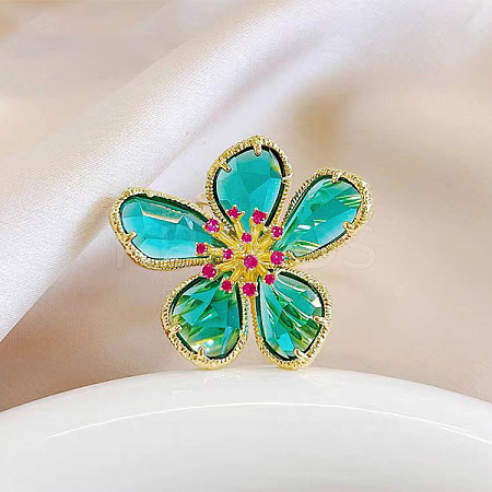 Alloy & Rhinestone/Synthetic Quartz Cuff Rings FS-WGD97BC-11-1