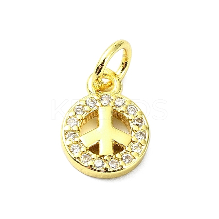 Brass Micro Pave Cubic Zirconia Pendants KK-H475-29A-01G-1