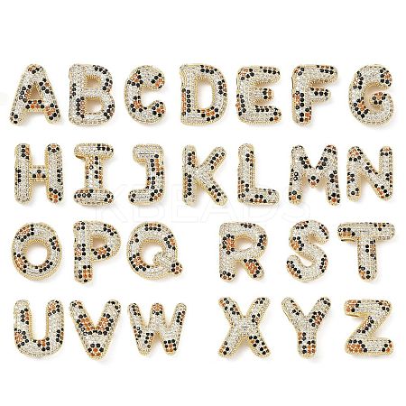 Brass Micro Pave Cubic Zirconia Pendants KK-Z108-01G-1