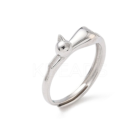 Fashionable Adjustable 925 Sterling Silver Finger Rings FS-WG7F94E-01-1